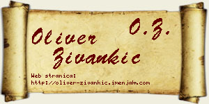 Oliver Živankić vizit kartica